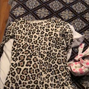 Cheetah print dress shirt.